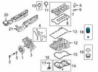 OEM 2017 BMW X5 Oil Filter Diagram - 11-42-7-848-321