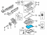 OEM 2020 BMW M8 Oil Pan Gasket Diagram - 11-13-7-852-272