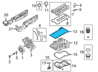 OEM 2020 BMW M8 Oil Pan Gasket Diagram - 11-13-7-852-273