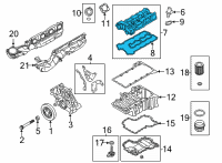 OEM 2022 BMW M8 CYLINDER HEAD COVER Diagram - 11-12-8-699-195