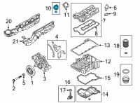 OEM 2022 BMW M8 Oil Filler Neck Diagram - 11-12-7-852-476