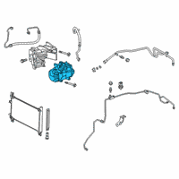 OEM Lexus RX450hL Compressor Assembly, W/MOTER Diagram - 88370-48160