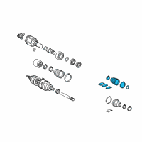 OEM Lexus RX450h Boot Kit, Front Drive Shaft Inboard Joint Diagram - 04438-08130