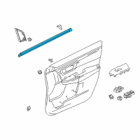 OEM 2017 Honda CR-V Weatherstrip, R. FR. Door (Inner) Diagram - 72335-TLA-A01