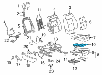 OEM 2021 Chevrolet Silverado 1500 Seat Cushion Heater Diagram - 84837433