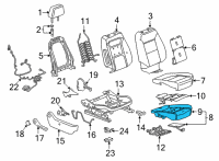 OEM 2019 Chevrolet Silverado 1500 Seat Cushion Pad Diagram - 84552595