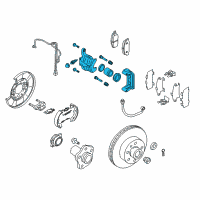 OEM Infiniti FX35 CALIPER Assembly-Rear RH, W/O Pads Or SHIMS Diagram - 44001-CL70B