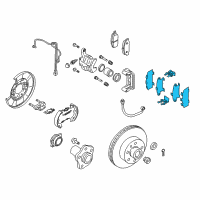 OEM Infiniti FX35 Hardware Kit-Rear Disc Brake Pad Diagram - 44080-8H325