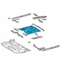 OEM 2019 Toyota 4Runner Front Floor Pan Diagram - 58111-6A332