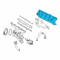 OEM 2019 BMW 330i GT xDrive Heat Shield, Exhaust Manifold Diagram - 11-65-7-618-371