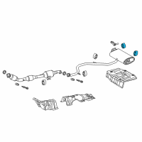 OEM 2020 Toyota C-HR Muffler & Pipe Insulator Diagram - 17565-0J031
