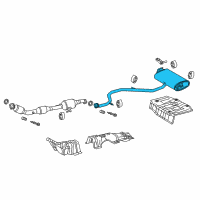 OEM Toyota C-HR Muffler & Pipe Diagram - 17430-0Y151