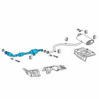 OEM 2019 Toyota C-HR Converter & Pipe Diagram - 17410-37C40