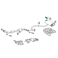 OEM 2019 Toyota C-HR Muffler & Pipe Hanger Diagram - 17575-0Y030