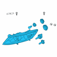 OEM Kia Optima Passenger Side Headlight Assembly Diagram - 921022T550