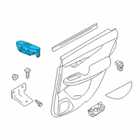 OEM 2021 Infiniti QX50 Rear Power Window Switch Assembly, Right Diagram - 25421-5NA0A