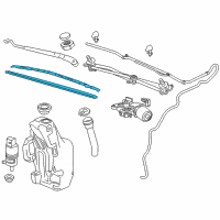 OEM Chevrolet Cruze Limited Wiper Blade Diagram - 95161606