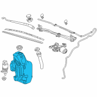 OEM 2013 Chevrolet Cruze Washer Reservoir Diagram - 23362222