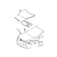 OEM 2013 Toyota Corolla Latch Assembly Diagram - 53510-12A61