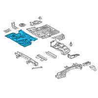 OEM 2014 Lexus RX350 Pan, Center Floor Diagram - 58211-48915