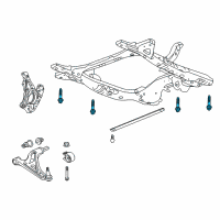 OEM 2018 GMC Terrain Suspension Crossmember Bolt Diagram - 11547634