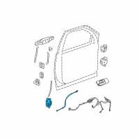 OEM 2007 Cadillac Escalade EXT Lock Assembly Diagram - 25876385