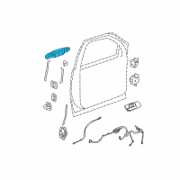 OEM 2012 Chevrolet Suburban 1500 Handle, Outside Diagram - 84053436