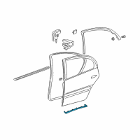 OEM 2001 Pontiac Bonneville Weatherstrip-Rear Side Door Lower Diagram - 25646080