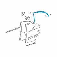 OEM 2002 Pontiac Bonneville Weatherstrip Asm-Rear Side Door Upper Auxiliary Diagram - 25740829