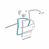 OEM 2002 Buick LeSabre Weatherstrip Asm-Rear Side Door Auxiliary *Gray Y Diagram - 25725431