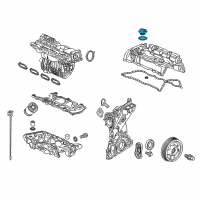 OEM 2017 Honda Civic Cap Assembly, Oil Filler Diagram - 15610-REZ-A00