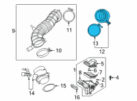 OEM Hyundai Elantra Hose Assembly-Air Intake, RH Diagram - 28140-AA300