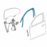 OEM Chevrolet Run Weatherstrip Diagram - 23222920