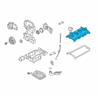 OEM 2013 Nissan Rogue Cover Assembly - Valve Rocker Diagram - 13264-JG30C