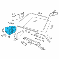 OEM BMW 735iL Washer Fluid Reservoir Diagram - 61-66-1-378-612