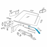 OEM 1988 BMW 750iL Windshield Wiper Arm Left Diagram - 61-61-1-388-119