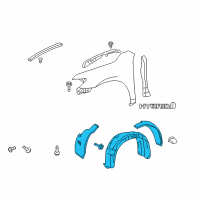 OEM 2009 Toyota Camry Fender Liner Assembly Diagram - 53805-33030