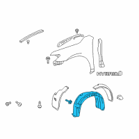 OEM 2007 Toyota Camry Fender Liner Diagram - 53876-06060