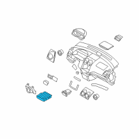 OEM Pontiac G3 Cup Holder Diagram - 94566248