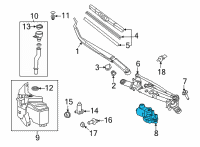 OEM 2022 Toyota Corolla Cross Wiper Motor Diagram - 85110-0A050