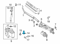 OEM 2022 Toyota Corolla Cross Washer Pump Diagram - 85330-0A020