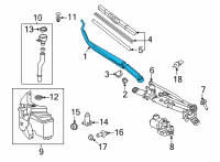 OEM 2022 Toyota Corolla Cross Wiper Arm Diagram - 85211-0A060