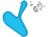 OEM 2022 Chevrolet Trailblazer Serpentine Belt Diagram - 55512900