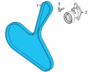 OEM 2022 Buick Encore GX Serpentine Belt Diagram - 55512900