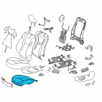 OEM Toyota Prius AWD-e Seat Cushion Pad Diagram - 71512-47150