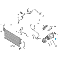 OEM Ford SSV Plug-In Hybrid AC Tube O-Ring Diagram - DR3Z-19B596-A