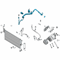 OEM 2017 Lincoln MKC Evaporator Tube Diagram - GV6Z-19A834-KE