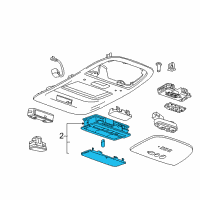 OEM Chevrolet Volt Reading Lamp Assembly Diagram - 20914818