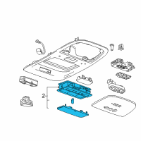 OEM 2011 Chevrolet Volt Reading Lamp Assembly Diagram - 20914818