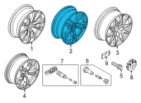 OEM 2022 BMW X3 DISC WHEEL LA JET BLACK SOLI Diagram - 36-10-7-916-273